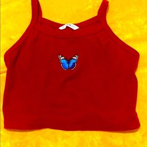 Maroon comfy crop top